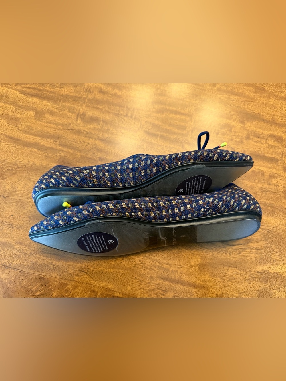ROTHY’S Bow Point Evening Metallic Knit Fabric Ballet Flats - LIMITED EDITION - Picture 9 of 16